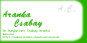 aranka csabay business card